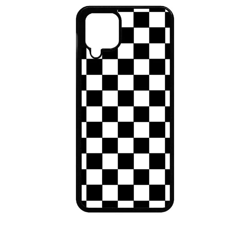 Coque pour Galaxy A12 Damier Noir et Blanc Générique housse de protection rigide antichoc