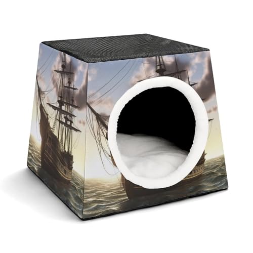 Hutte de pirate confortable pour animaux de compagnie frileux - 2