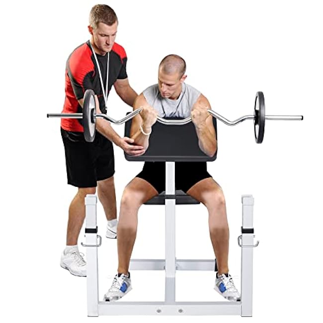 ANT MARCH Preacher Curl Weight Bench Seated Arm Isolated Barbell Dumbbell Biceps Station Home Gym Max load 450lLBS