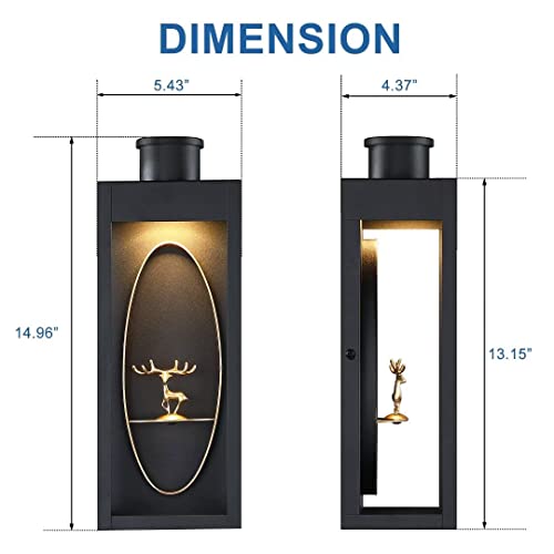 Lonedruid Outdoor Led Wall Light Fixture Modern Black Exterior Wall Lantern Waterproof Porch Light Anti-Rust Outside Sconces For House Patio Garage Farmhouse #TOP3