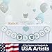 Elephant Baby Shower Decorations for Boy - Baby Shower Backdrop with Balloons, Its a Boy Banner, Paper Hanging Decorations and More Party Decor/Gender Reveal Decorations (Gray)