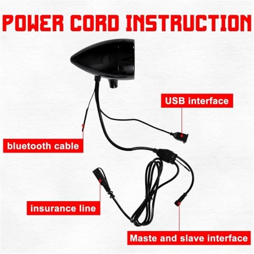 Parlante de manillar 3 pulg. para moto con audio inalámbrico miniatura 4
