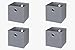 Produktbild New Swedish Design IKEA Kallax (früher Expedit) Regal Faltbox 32 x 32 x 32 cm/Spielzeugbox Regalkorb Klappbox Regalbox Storage Box Stoffbox/faltbar/Spielzeug Aufbewahrung / 4er-Set/Farbe: GRAU