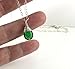 May Birthstone Necklace for Women – Emerald Green Colored Quartz Briolette – Sterling Silver Chain, Handmade May Gift, Dainty Wire Wrapped Jewelry