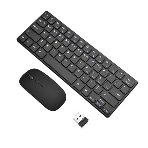Set tastiera e mouse, tastiera wireless da 2,4 GHz, kit mouse, combinazione silenziosa con tasti silenziosi, periferiche per computer portatili, accessori per casa e ufficio, strumento ergonomico