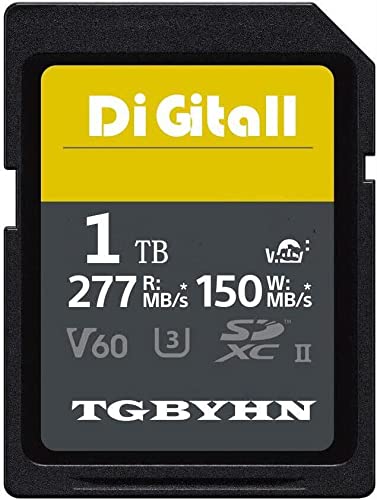 Professional SD Memory Card 1024GB 1TB UHS-II Class 10 Memory SDXC Card,C10, U3,Data Storage,Ideal for DSLR & 3D Cameras,HD camcorders (1TB)