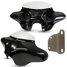 Vector Batwing Fairings Compatible with F15-1510-65 Harley Davidson Softail Standard, Deuce, and Night Train - Includes 2 5.25" Speaker Cutouts & 2 Windscreens