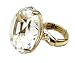 Women's Extra Big Rhinestone Fashion Stretch Ring, Gold-Tone