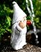 Karoter Middle Finger Figurine Decorations, Naughty Smoking Wizard Gnome, 5.9 Inch, Garden Statue Outdoor, Funny Figurine for Lawn Yard Balcony Porch Patio Home Ornaments Outdoor