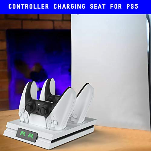 Gezimetie Ladestation für PS5 Controller,PS5 Ladegerät Ständer Schnelles Laden für 2 Controller PS5 Zubehör mit TypeC Kabel, Doppeltes Schnellladegerät mit LED Anzeige - Image 7