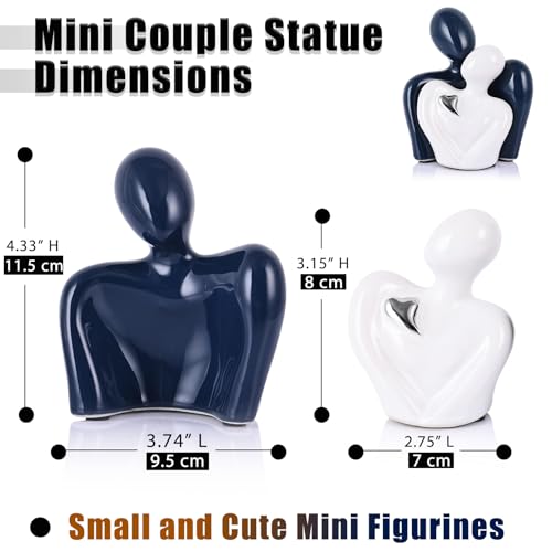 Mini Estatua Cerámica Pareja Romántica Decoración Hogar miniatura 3