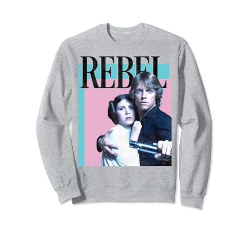 Sweatshirt Star Wars Princess Leia Luke imprimé vintage geek original