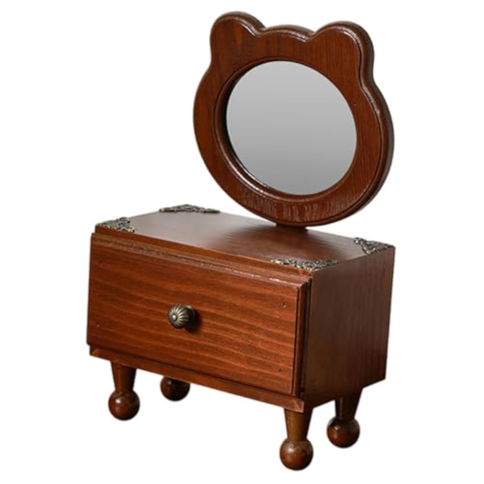 Retro Elegant Vanity Tabletop Mirror for Home Decor
