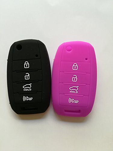2pcs Key Cover Fit for 2013-2016 KIA Sorento Carens Forte Rio Soul Optima Sportage Remote Key Holder Protector Fob Skin Key Cover Keyless Gift TQ8-RKE-3F05