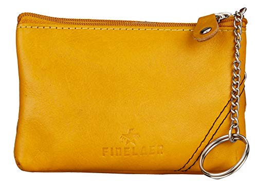 Finelaer Women Leather Coin Purse Pouch Wallet with Key Ring