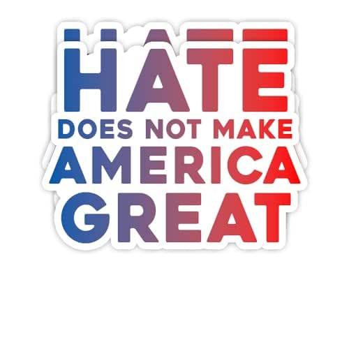 Anti Trump Garten-Schild – Doppelseitig, Wetterfest, 30,5x45,7 Cm Mit Ständer – 'Hate Will Not Make America Great'