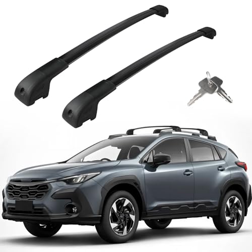 Roof Rack Cross Bars Compatible with Subaru Crosstrek 2024-2026 Adjustable Aluminum Heavy Duty 300 LBS Anti-Theft Lock Cargo Carrier Rooftop Crossbar Accessories for Bike Basket Snowboard Luggage