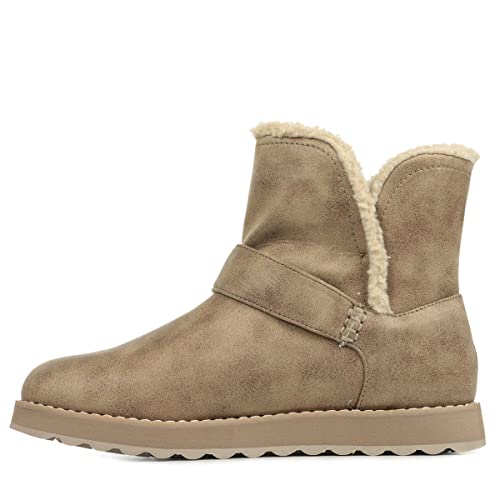 Skechers Skechers Women's Keepsakes 2.0 Cabin Feels Fashion Boot, Taupe Microleather, 2 UK Narrow