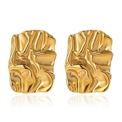 19708-Gold Rectangle Earrings