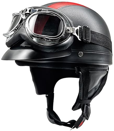 Casco half-helmet ligero para evitar el calor en moto custom