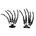 Mains de Squelette d'halloween, Gants d'extension d'halloween Griffes de Cosplay Effrayant Fort réutilisable Effrayant pour Les Maisons hantées(Le Noir)