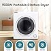 Kaelara Portable Dryers for Laundry 1500W, 3.5 cu.ft Apartment Dryer with 4 drying Mode, Front Load Electric Dryer for RVs and Apartments, White