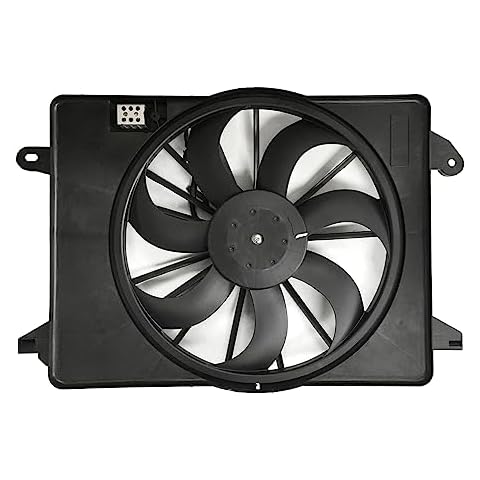 PartsFlow Engine Radiator Cooling Fan Assembly for 2009-2018 Chrysler 300 for 2009-2018 Dodge Challenger/Charger 622550 Cover