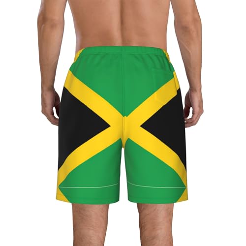 nanger Flag of Jamaica Men'S Swim Trunks Quick Dry Shorts Bathing Suit with Pockets, for Beach, Summer, Sports3