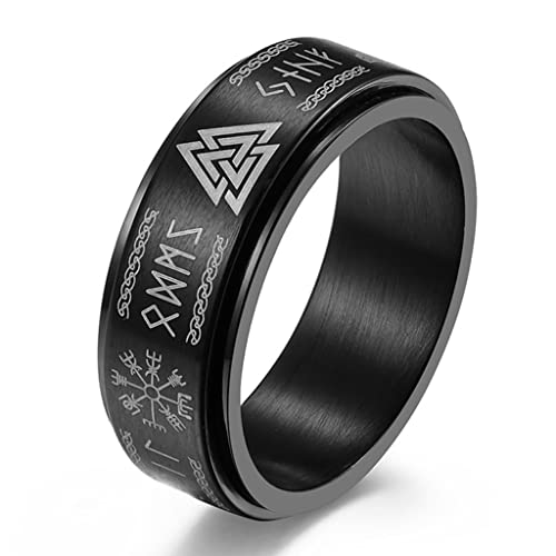 Bague nœud celtique rotative anti-stress pour homme anxieux style rétro