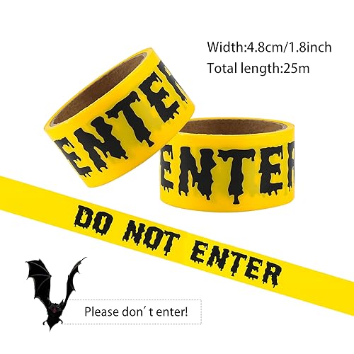 GFLPO Halloween Decorations Caution Tape,1.9 inch x 82 feet Halloween Caution Tape Halloween Tape,Do Not Enter Tape for Crime Scene Halloween Party Decorations Indoor Outdoor