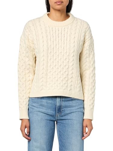 Theory レディース アラン クルーネック プルオーバー, アイボリー(Ivory), Large