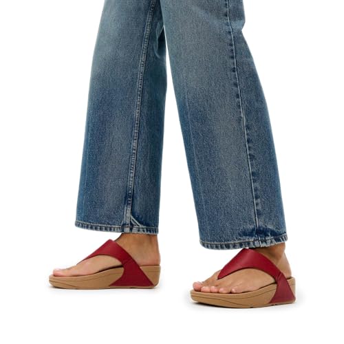 Image of FitFlop Womens Lulu Leather Toe Post Sandals