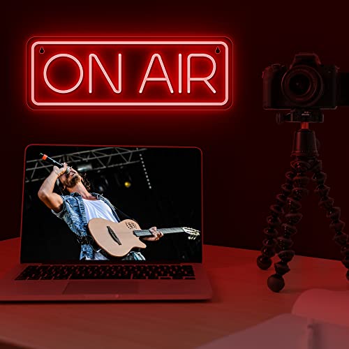 Lumoonosity On Air Sign - Live On Air Neon Sign For Twitch, Tiktok, Youtube Streamers/Gamers - Live Streaming/Recording Light Sign – Red Cool Led Signs For Studio, Wall, Bedroom, Game Room Decor #TOP1