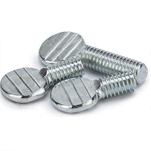 tornillos de seguridad，tornillos， Métrico M4 M5 M6 M8 UNC 1/4-20 Tornillo de mariposa Cabeza en forma de ping-pong Mango de cabeza plana Tornillo de ajuste Perno Acero al carbono (Longitud : M6x35) (S