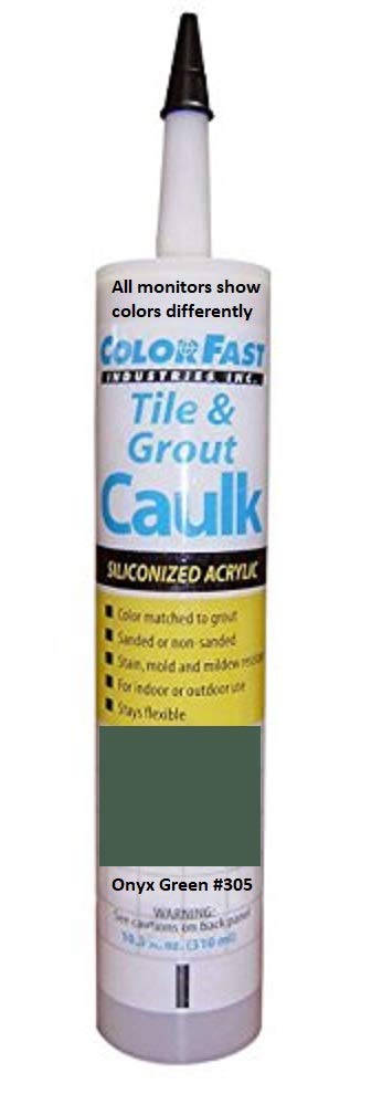 Color Fast Caulk Matched to Custom Building Products (Onyx Green Unsanded)