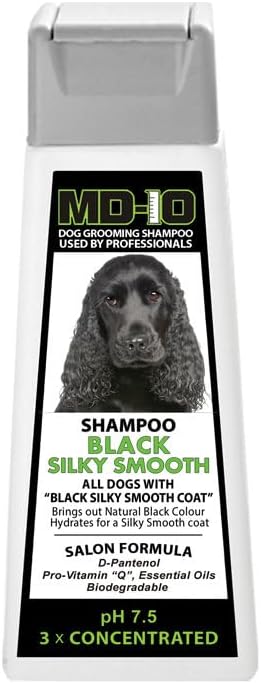 MD-10 MD10 Professional Dog Shampoo - Black Silky Smooth (3X+ Concentrated) (300ml)