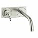 AXOR Uno Modern Upgrade Hand Polished 1-Handle 4-inch Tall Bathroom Sink Faucet in Brushed Nickel, 38117821
