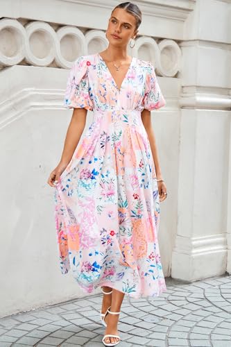 Image of Maxigerui Women's Summer Floral Maxi Dress Spring Wedding Guest Dress 2026