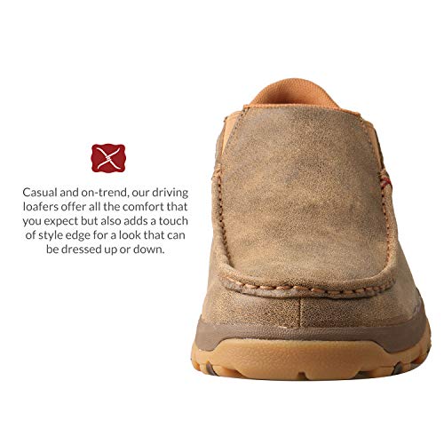 Twisted X Men's Slip-On Driving Moc With Cellstretch, Bomber, 8 M #TOP3
