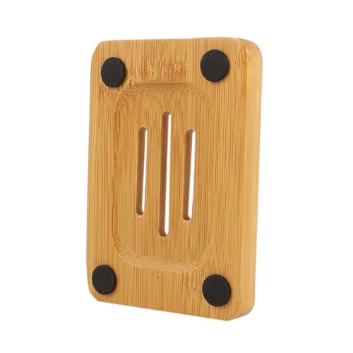 Cabilock 1 Pc jabonera de Madera portátil dispensador de jabón de Manos Bomba Hundir Espuma Esponja baño Bandeja de jabón contenedor de jabón Estante para Colocar jabón Caja de jabón Bambú