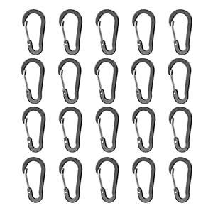 Generic 20 Stück Karabinerhaken mit Blattfeder