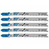 Bosch T118A 5-Piece 3-5/8 In. 17-24 TPI Basic for Metal T-Shank Jig Saw Blades