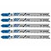 Bosch T118A 5-Piece 3-5/8 In. 17-24 TPI Basic for Metal T-Shank Jig Saw Blades