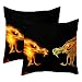 Set di 2 federe per cuscini con due teste di drago del fuoco, per divano, letto, 50,8 x 50,8 cm
