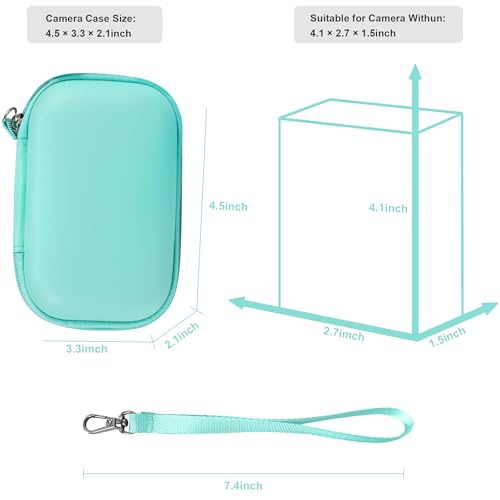 Funda para cámara digital Leayjeen verde pequeña miniatura 3