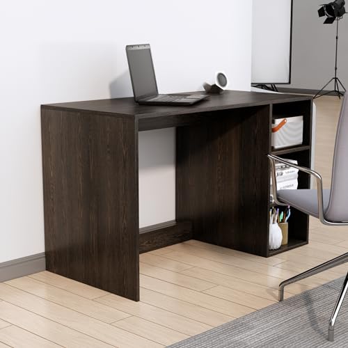 Image of Bniture Wooden Study Table for Home with Bottom Storage | Engineered Wood Study Table with Book Shelf | Multi Purpose Computer Desk for Writing | Laptop Table for Office & Home | Flower Wenge