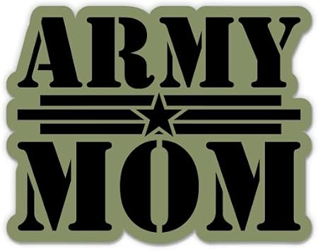 Army Mom Green Stickers - Army Mom Decals 2-Pack