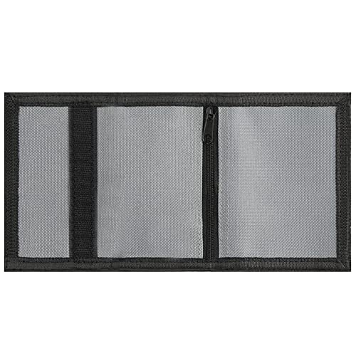 Image of Kids Wallet for Boys Girls Teens Trifold, Canvas Toddler Wallet for Boys, Cute Zipper Wallets Youth with Coin Pocket Card Holders, Novelty Wallets for Childrens Birthday Gifts, Grey, 0.4 x 3.15
