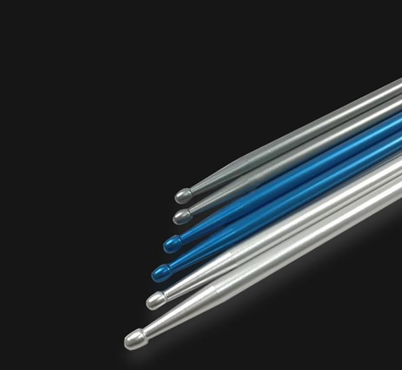 pałeczki perkusyjne Ważony metalowy czysty aluminium, akcesoria perkusyjne, wytrzymały prezent dla miłośników muzyki jazzowej i akustycznej(Royal Blue)