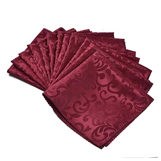n/a 1 2st Slitstarkt tryckta servetter maträtt middagduk gyllene middag bib for hotell fest restaurang bankett dekoration (Color : Red)